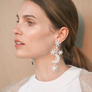 Star Shower Rhinestone Statement Earring